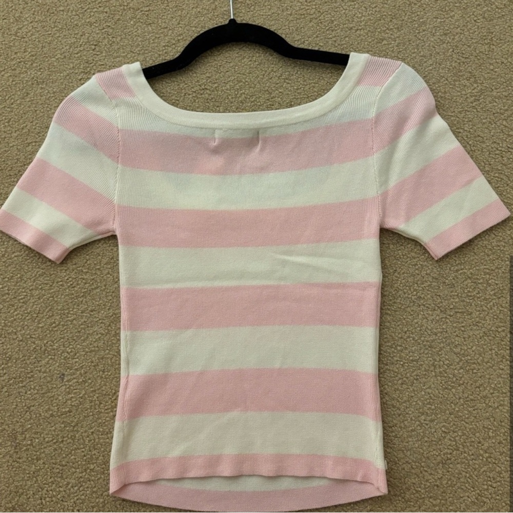 Frankie's Bikinis Sunset Knit Shirt - Ballet Stripe (Size M NWT) - Picture 3 of 3